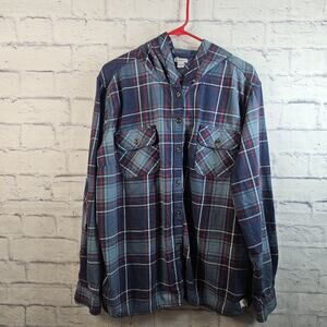 Carhartt Beartooth Flannel Shirt Women's Size XXL (20) Hooded Plaid Outdoor